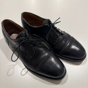 Allen Edmonds 'Lexington' Black Cap Toe Oxford Lace Up Shoes 10D Made In USA